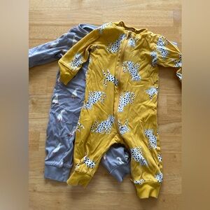 Set of Lindex zip-up onesies 3-6 months EUC